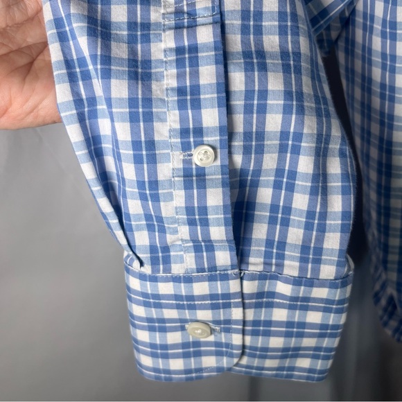 J.‎ Crew Men's Performance Long Sleeve Plaid Shirt Light Blue XL Slim - Picture 7 of 7